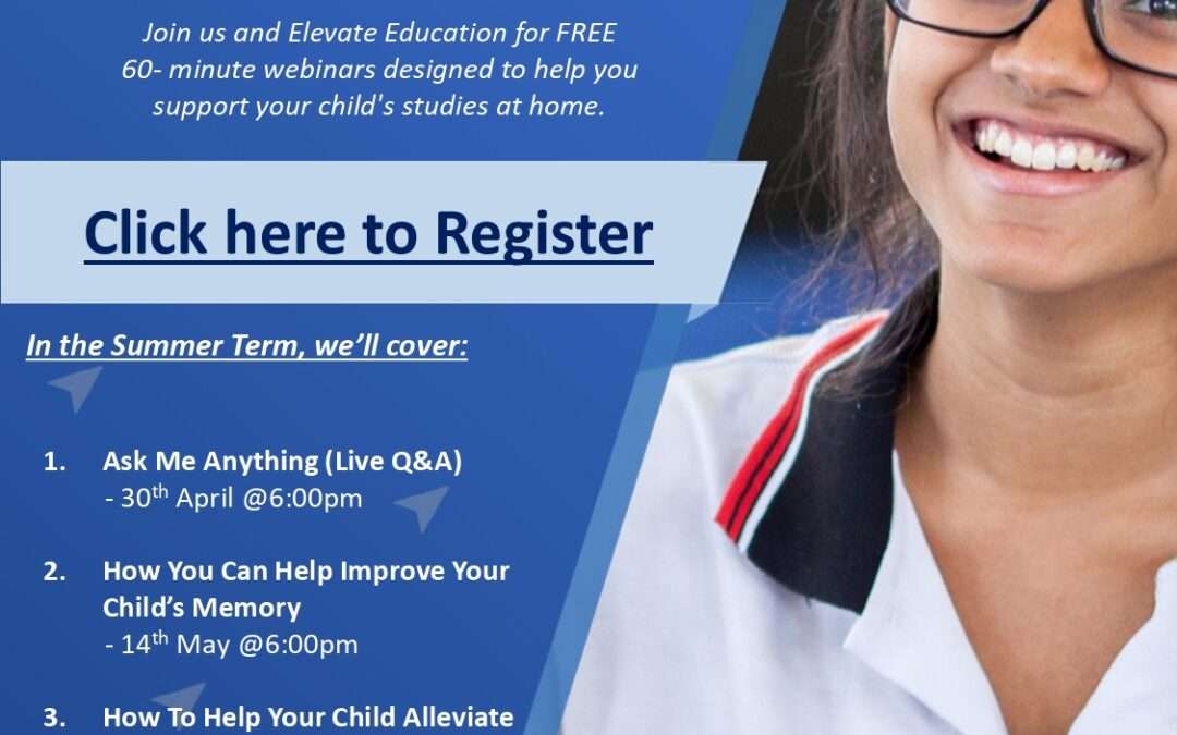 Year 10 & 11 Parents – Register for Elevate’s Parent Webinar Series This Term